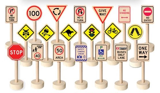 Road Safety Traffic Signs – 20pc Educational Set