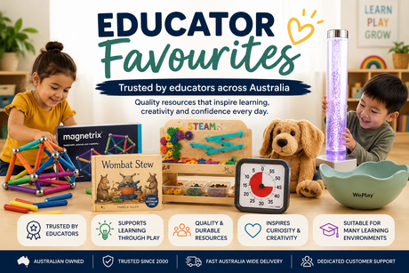 Educator Favourites collection featuring trusted educational resources including STEM, literacy, sensory, imaginative play and classroom learning products for early childhood and primary education.