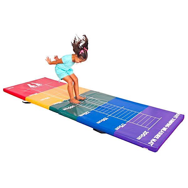 Folding Jump Distance Mat 2.5m | Anti-Slip PE Mat for Schools – Edu-21