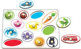 Knobbed Circles and Ovals Colour Match Puzzle 12pcs
