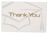 Graduation Thank You Cards Gold Embossed 25pcs