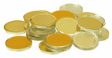 Plastic Mirrors Round Gold 25pcs