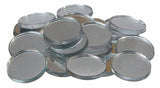 Plastic Mirrors Round Silver 25pcs