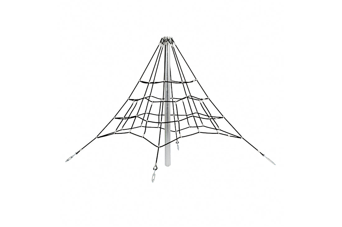 Commercial Grade Armed (Steel Core) Rope Net Pyramid Structure - 2mH x 2.3mW