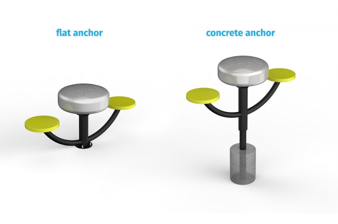 Handpan DUET Installation With Seats and Mallets (Flat Anchor)