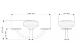 Handpan DUET Installation With Seats and Mallets (Flat Anchor)