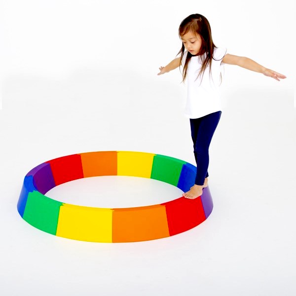 Rainbow Balance Beams Curved 12pcs