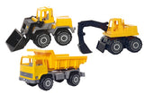 Plasto Large Loader, Large Digger and Large Dumper Set 3pcs