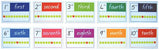 Ordinal Number Cards 1st-10th