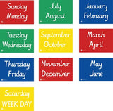 Day and Month Stencils Set 10pcs