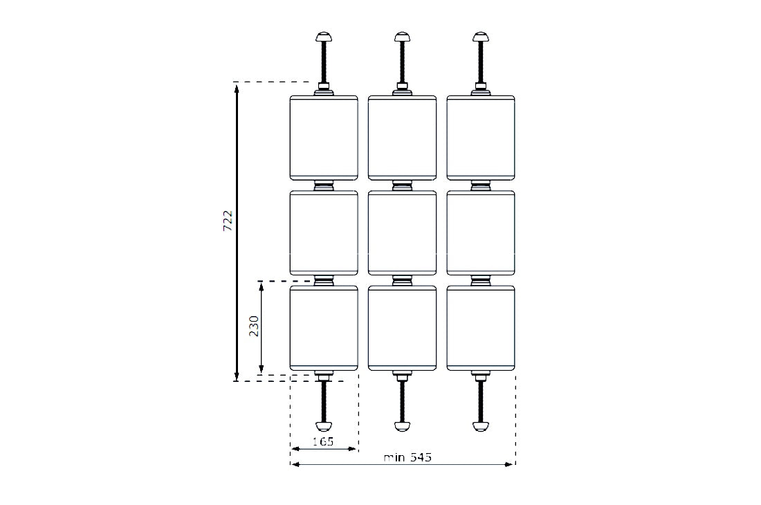 Large Tic Tac Toe Kit Including Timber Frame and Concrete Anchors 150cmH
