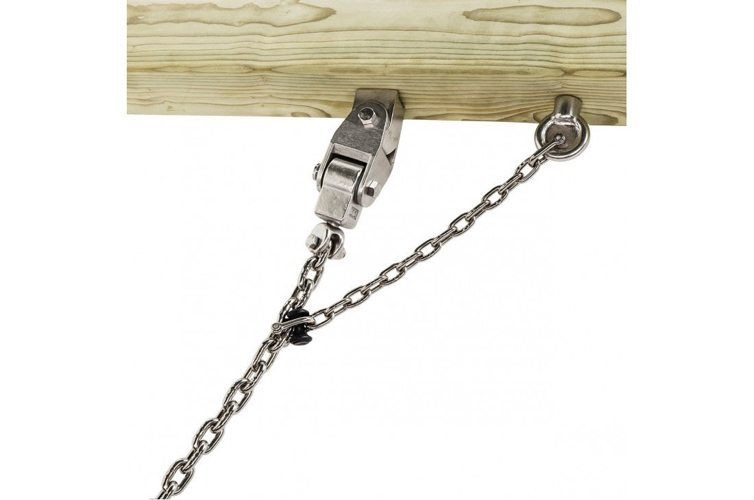 Commercial BOLT THROUGH Swing Hook with Cardan Joint and Safety Chain