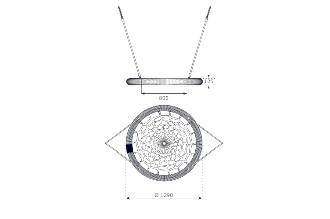 Commercial Nest Swing Red and Blue 1.2m Diameter