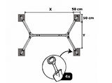 Commercial Grade Birds Nest Swing FRAME Galvanized Steel Top Bar With Timber Legs 115 x115