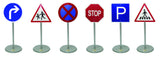 Metal Traffic Signs 6pcs