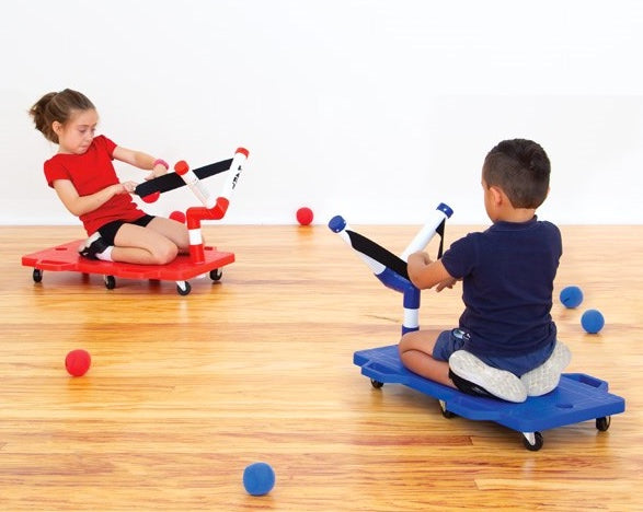 Two Double Scooter Boards, 2 Ball Launchers and 20 Soft Balls