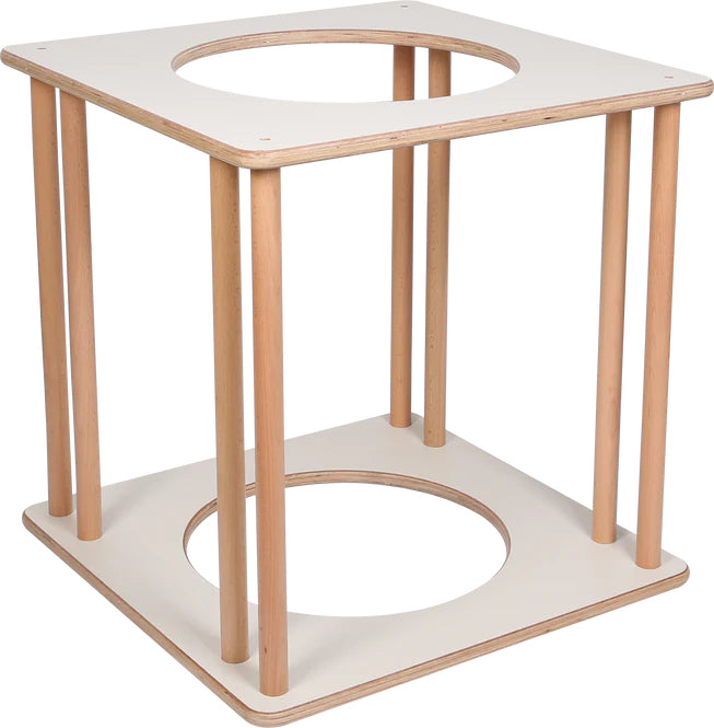 Birch Ply Cubic Climber with Circular Window