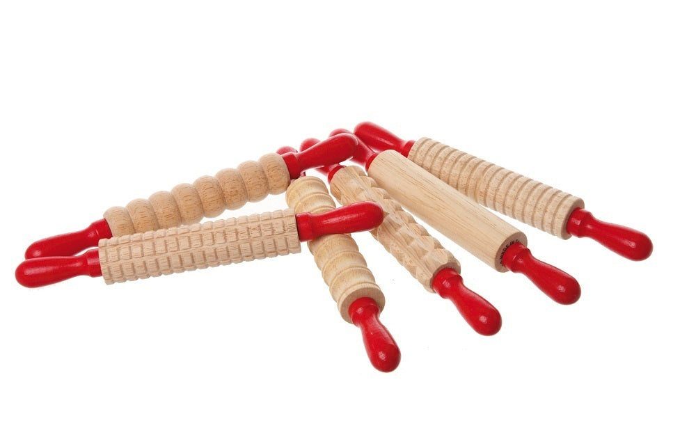 Wooden Designer Rolling Pins 6pcs
