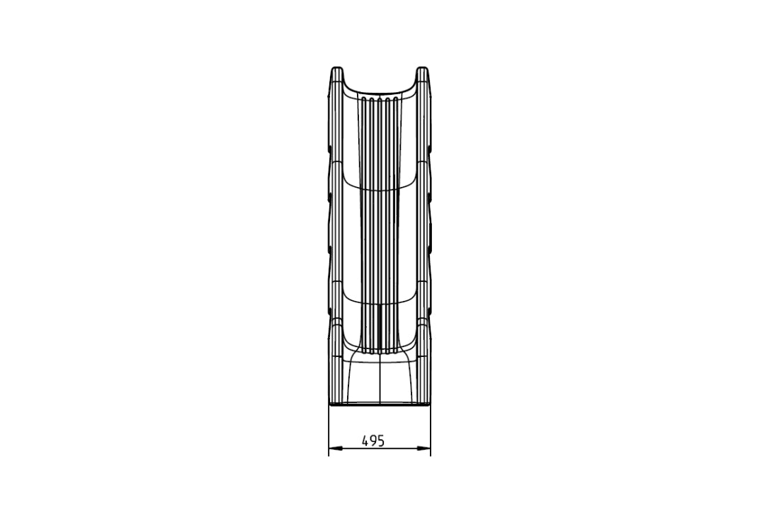 Commercial Grade Optima WAVY Slide 1.88mL x 1mH Red