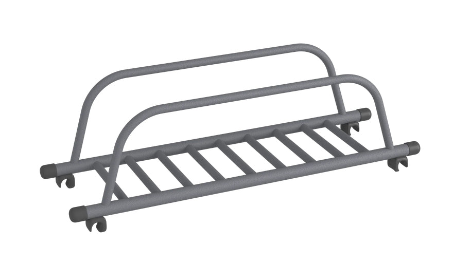 Aluminium Anti-Slip Ladder With Handrails and Rubber Cleats 114cmL