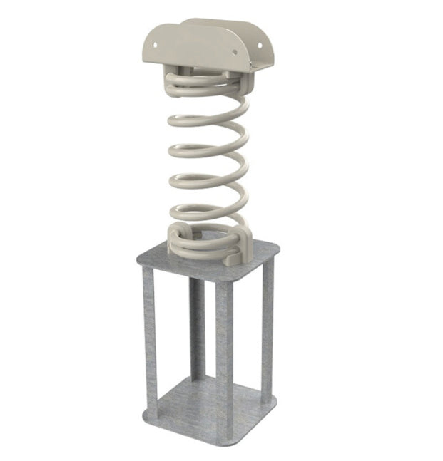 Stainless Steel and Timber RACER Spring Rocker - In Ground Anchor