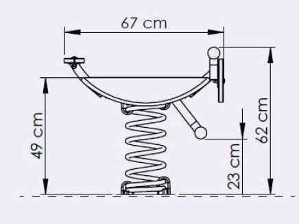 Stainless Steel and Timber RODEO Spring Rocker - In Ground Anchor