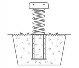 Stainless Steel and Timber RODEO Spring Rocker - In Ground Anchor