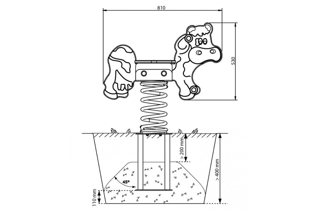 Cow Spring Rocker - In Ground Anchor