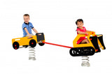 Bulldozer and Trailer Spring Rocker Set - In Ground Anchors