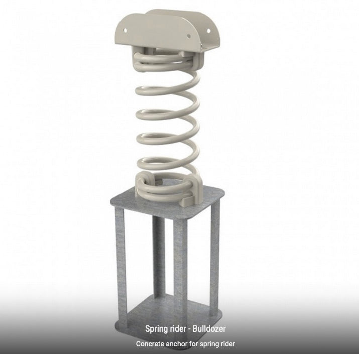 Bulldozer and Trailer Spring Rocker Set - In Ground Anchors