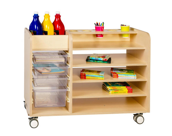 Maple Laminate Craft Trolley 105cmW x 45.5cmD x 78cmH