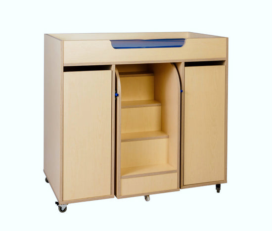 Baby Change Station with Sliding Stairs, Storage & Change Mat – Australian Made
