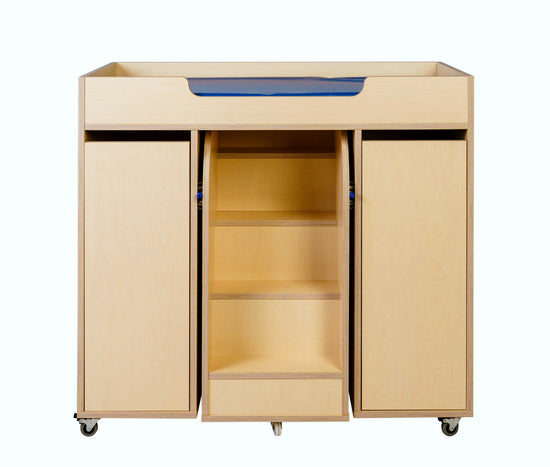 Baby Change Station with Sliding Stairs, Storage & Change Mat – Australian Made