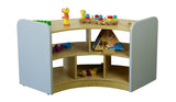 Soft Edges Toddler Solid Birch Curved Shelving Unit 118cmW x 40cmD x 60cmH