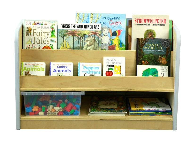 Soft Edges Toddler Solid Birch Sloping Book Unit 89cmW x 40cmD x 60cmH