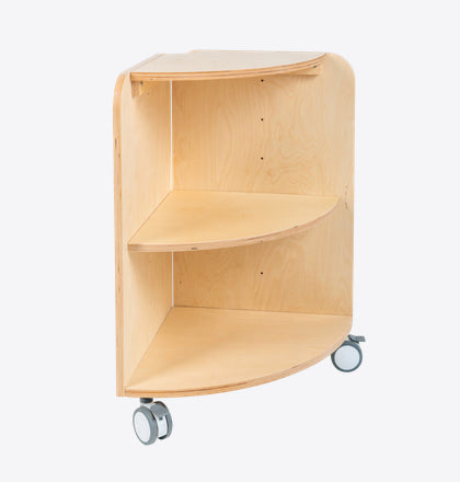 Maple Laminate Corner Shelving Unit 2 Shelf 47.5cmW x 47.5cmD x 80cmH