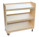 Solid Birch Ply Sloping Mobile Shelving Unit 88cmW x 90cmH x 40cmD