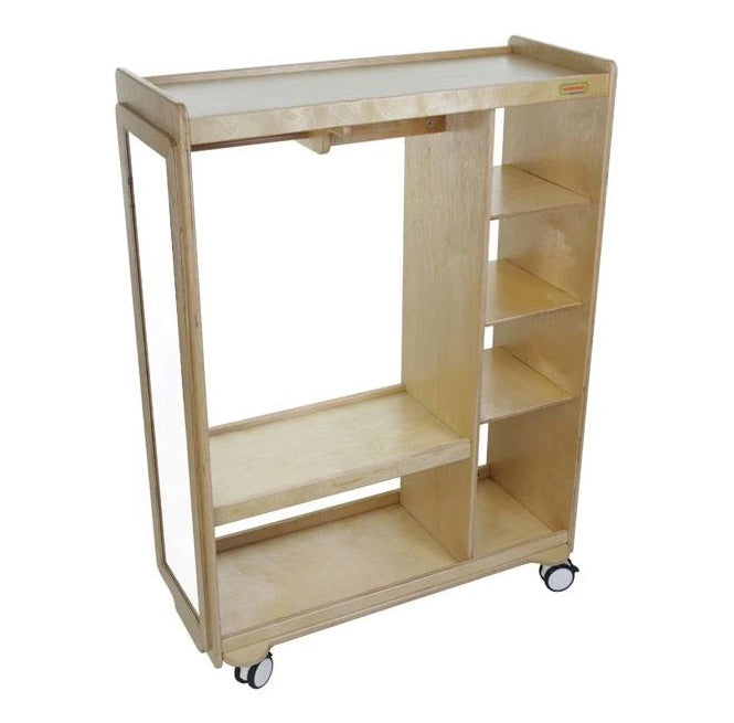 Solid Birch Ply Mobile Dress Up Trolley 80cmL x 110cmH x 40cmD