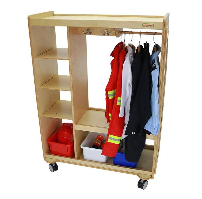 Solid Birch Ply Mobile Dress Up Trolley 80cmL x 110cmH x 40cmD