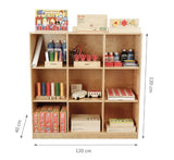 Large Spaces Solid Birch Ply 9 Locker Unit 120cmW x 40cmD x 120cmH