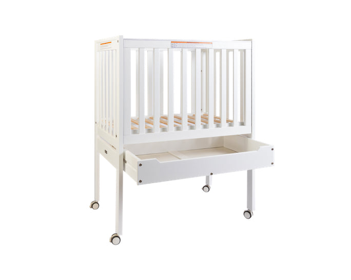 Backsaver Compact Cot White With Mattress 105.5cmLx71.5cmWx136cmH