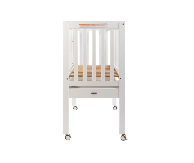 Backsaver Compact Cot White With Mattress 105.5cmLx71.5cmWx136cmH