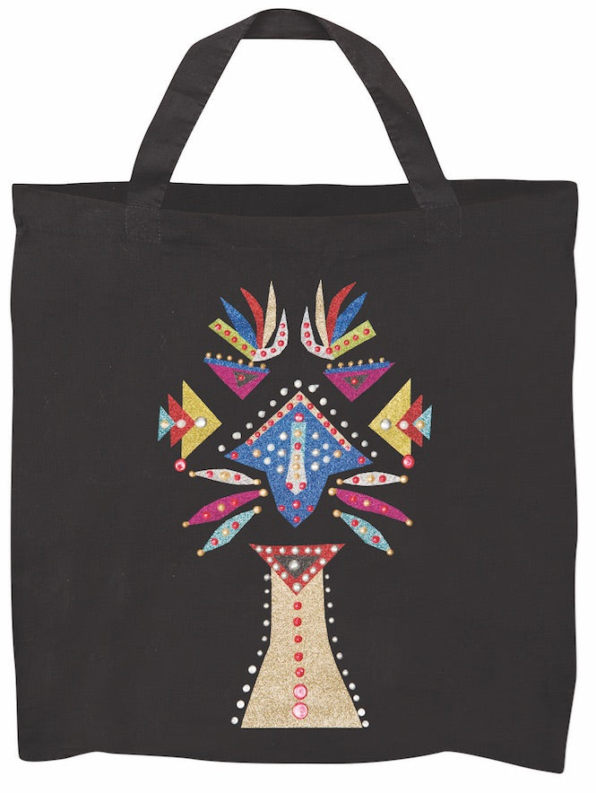 Black Cotton Bags With Handles 10pcs