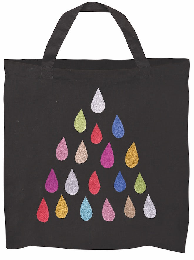 Black Cotton Bags With Handles 10pcs