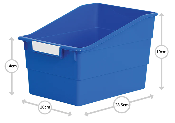 Classroom Book Tubs – Set of 4 (Red, Yellow, Blue & Green)