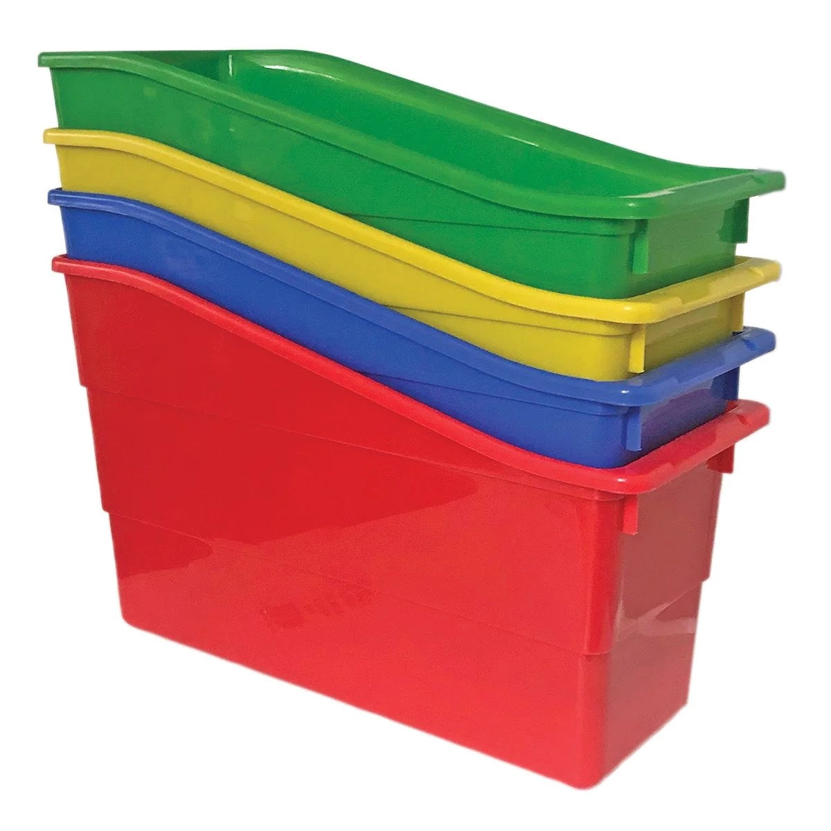 Classroom Book Tubs – Set of 4 (Red, Yellow, Blue & Green)