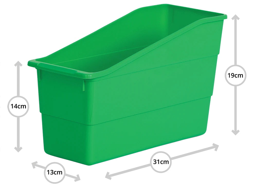 Classroom Book Tubs – Set of 4 (Red, Yellow, Blue & Green)