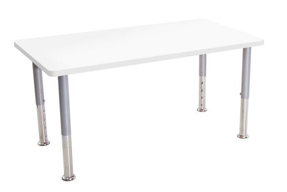 Students Adjustable Height Rectangular Laminated Table Whiteboard Top 120cm x 60cm