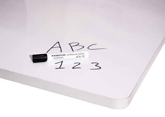 Students Adjustable Height Rectangular Laminated Table Whiteboard Top 120cm x 60cm