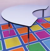Students Adjustable Height Group Laminated Table Whiteboard Top 180cm x 118cm